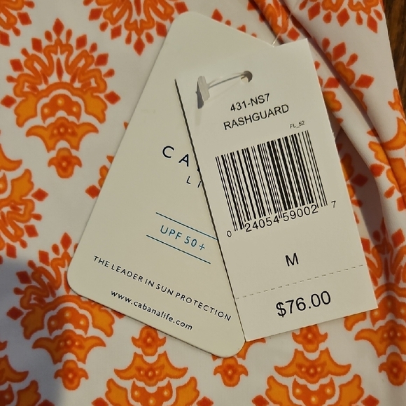 Orange Patterned Women's Top - Picture 2 of 6